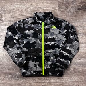 The North Face Lids Thermoball Black and Gray Camouflage Jacket with Neon Trim